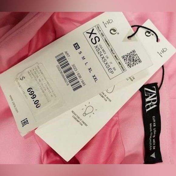 BLOGGER'S FAVE! Zara Mini Skirt Draped Pink Sz XS. NWT - Picture 4 of 4